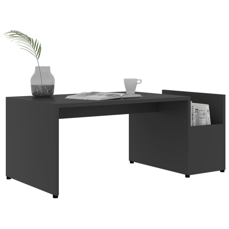 Coffee Table Gray 35.4"x17.7"x13.8" Chipboard