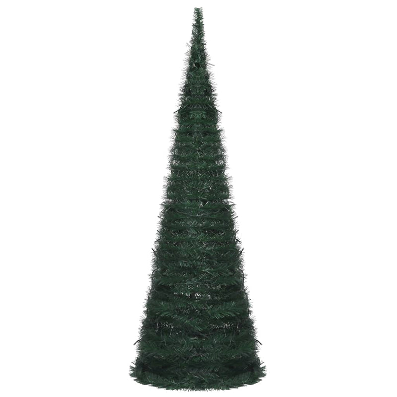 Pop-up String Artificial Christmas Tree with LED Green 70.9"