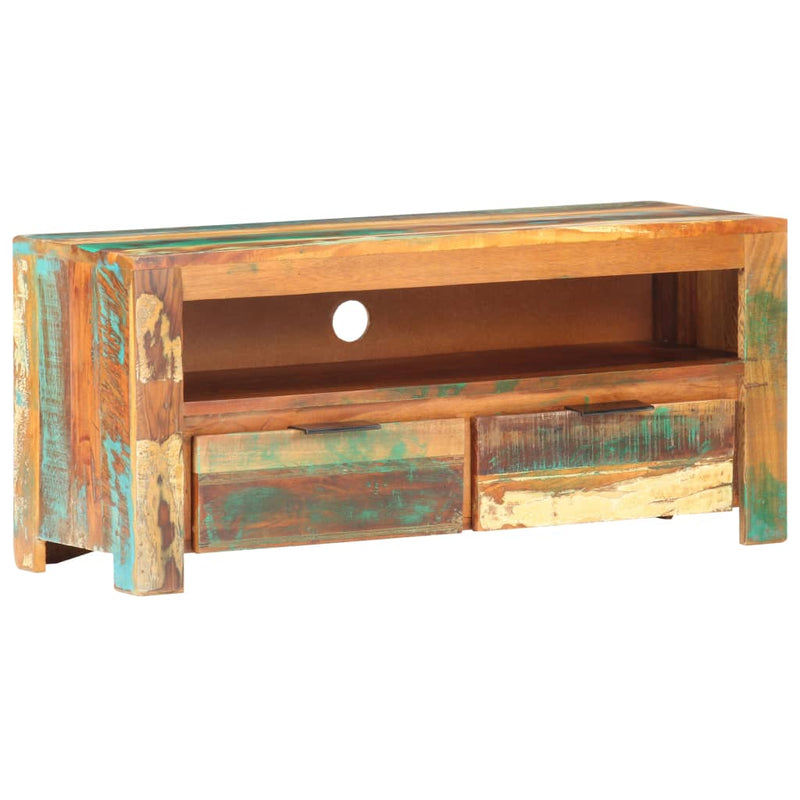 TV Cabinet 35.4"x11.8"x15.7" Solid Reclaimed Wood