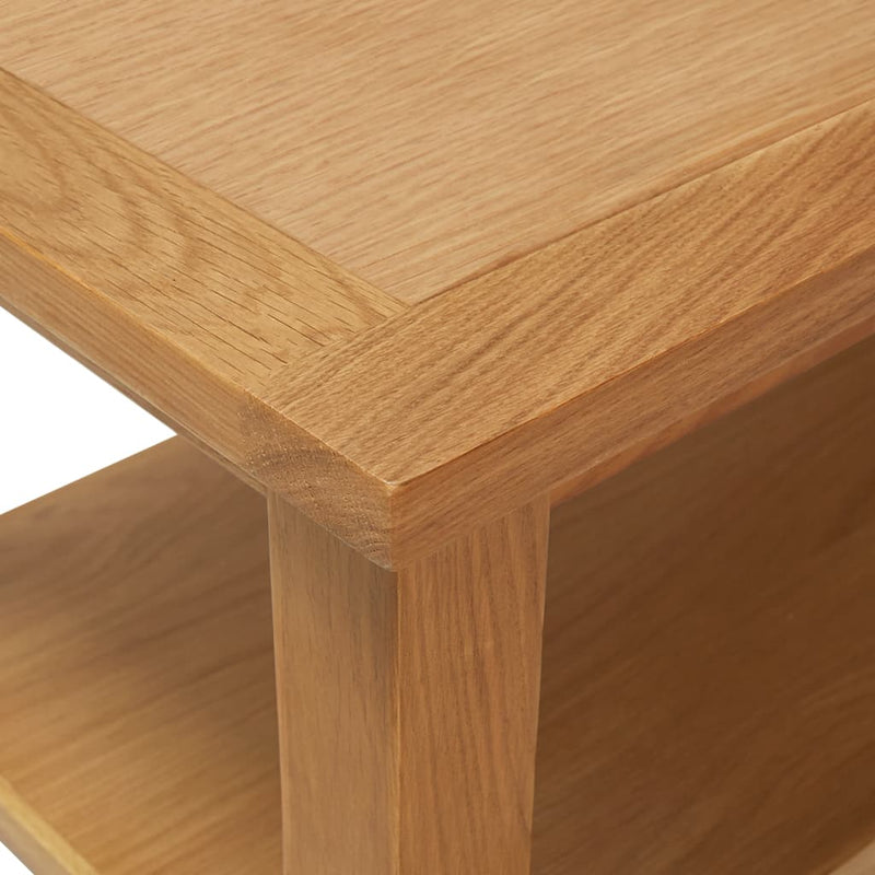 Coffee Table 35.4"x17.7"x15.7" Solid Oak Wood