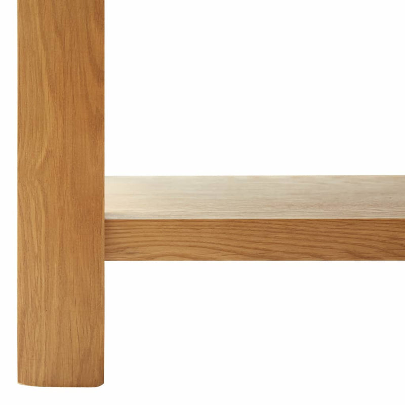 Coffee Table 35.4"x17.7"x15.7" Solid Oak Wood
