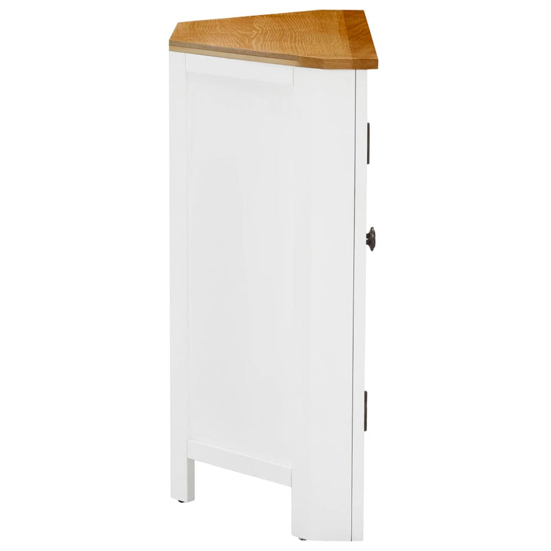 Corner Cabinet 31.5"x13.2"x30.7" Solid Oak Wood