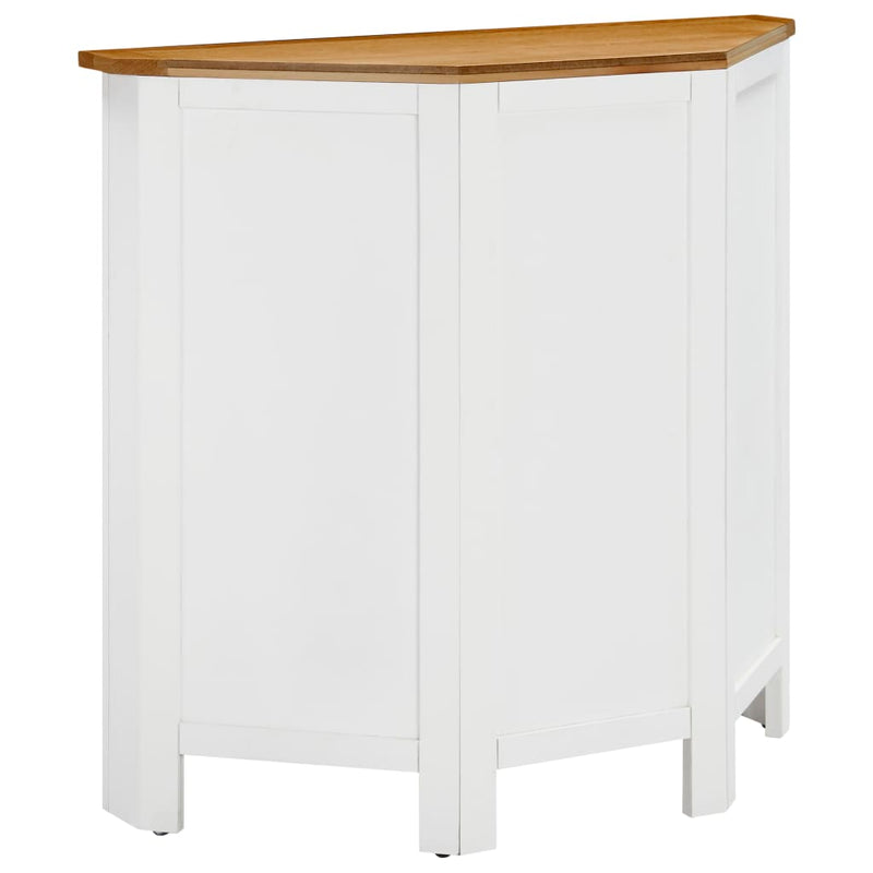 Corner Cabinet 31.5"x13.2"x30.7" Solid Oak Wood