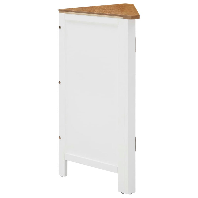 Corner Cabinet 23.2"x14.2"x31.5" Solid Oak Wood