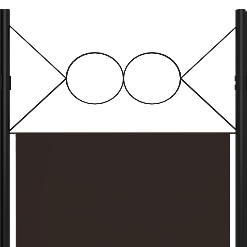 3-Panel Room Divider Brown 47.2"x70.9"