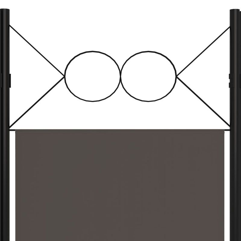 4-Panel Room Divider Anthracite 63"x70.9"
