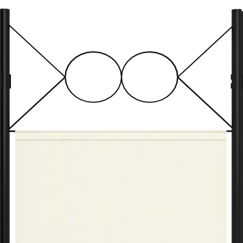 5-Panel Room Divider Cream White 78.7"x70.9"