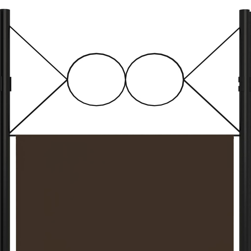 6-Panel Room Divider Brown 94.5"x70.9"