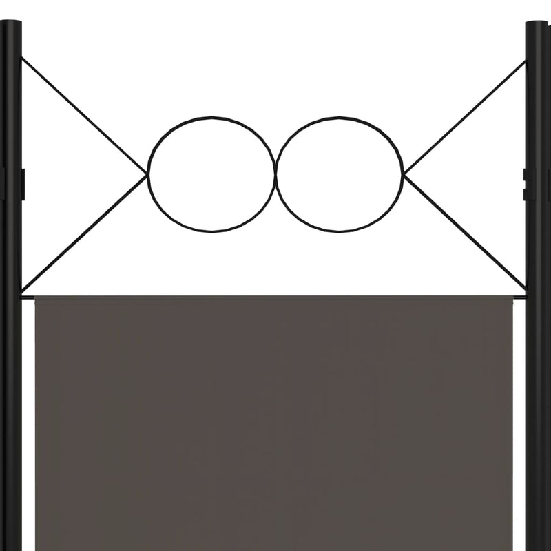 6-Panel Room Divider Anthracite 94.5"x70.9"