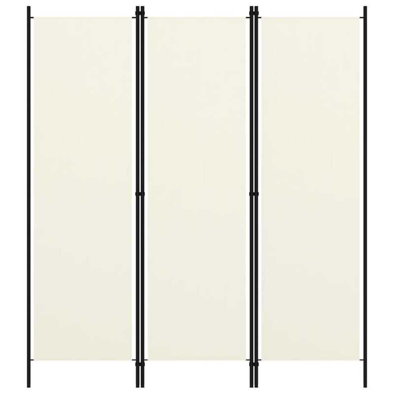 3-Panel Room Divider Cream White 59.1"x70.9"