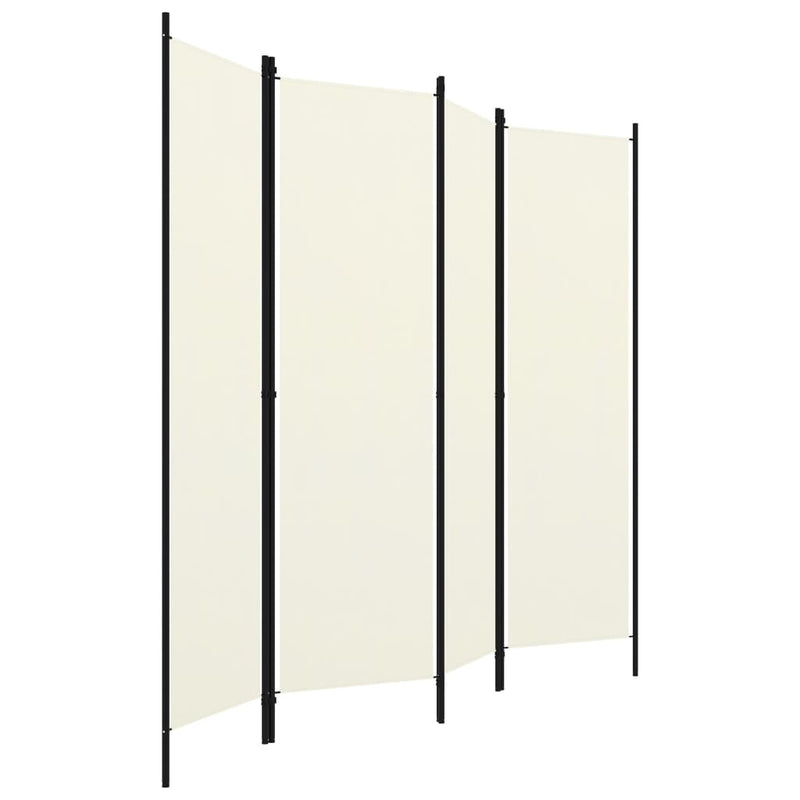 4-Panel Room Divider Cream White 78.7"x70.9"