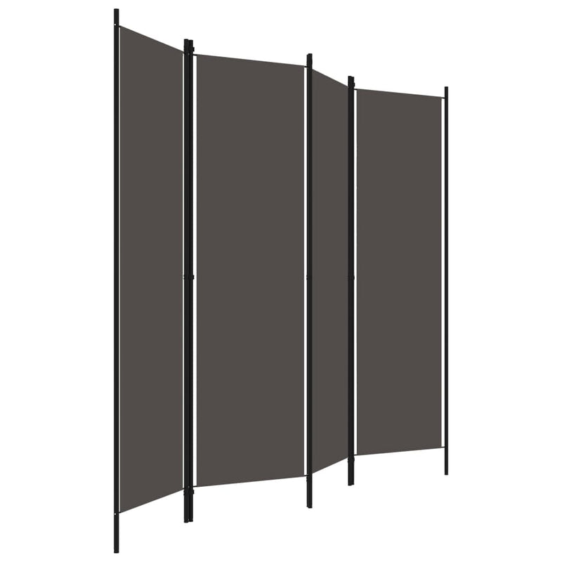 4-Panel Room Divider Anthracite 78.7"x70.9"