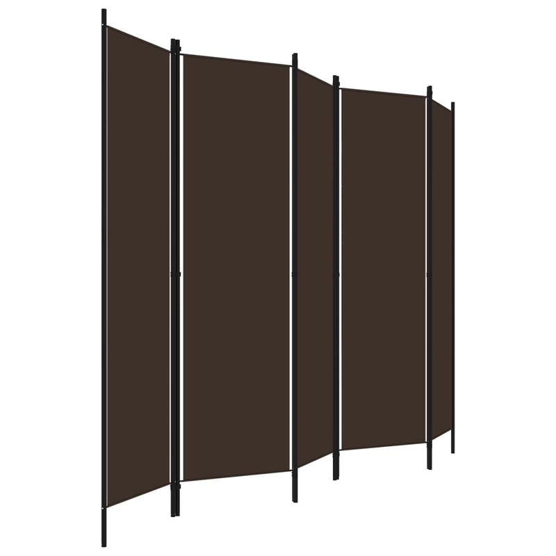 5-Panel Room Divider Brown 98.4"x70.9"