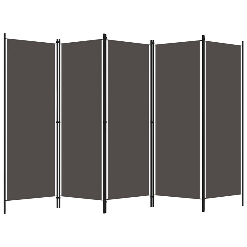 5-Panel Room Divider Anthracite 98.4"x70.9"