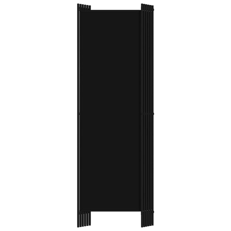 6-Panel Room Divider Black 118.1"x70.9"