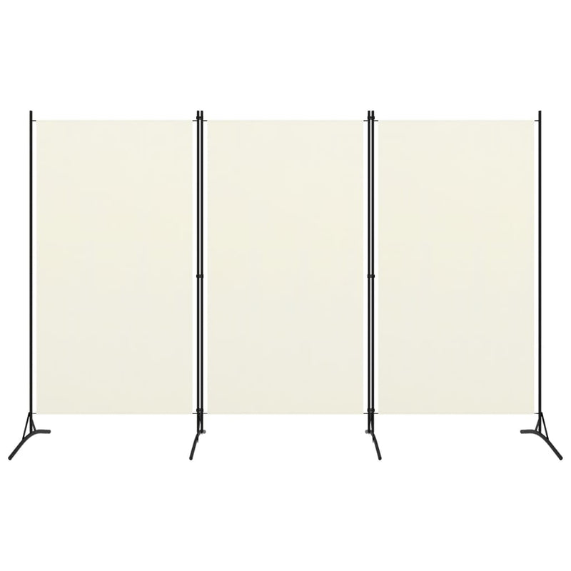 3-Panel Room Divider Cream White 102.4"x70.9"