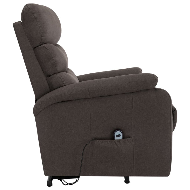 Stand-up Massage Recliner Taupe Fabric