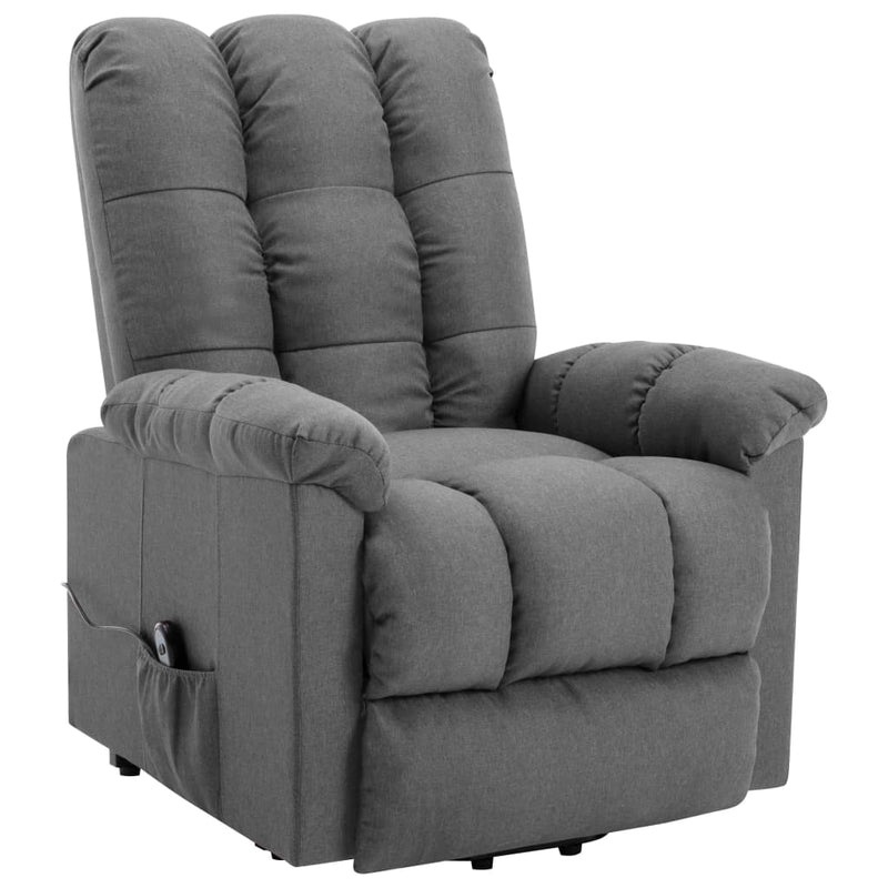 Stand-up Recliner Light Gray Fabric