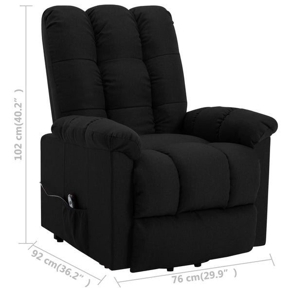 Stand-up Recliner Black Fabric