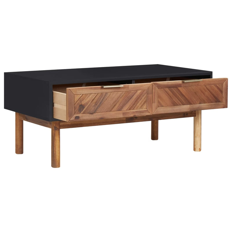 Coffee Table 35.4"x19.7"x15.7" Solid Acacia Wood and MDF