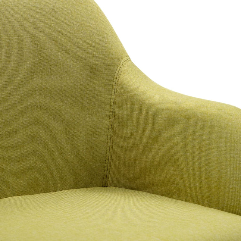 Swivel Dining Chair Green Fabric