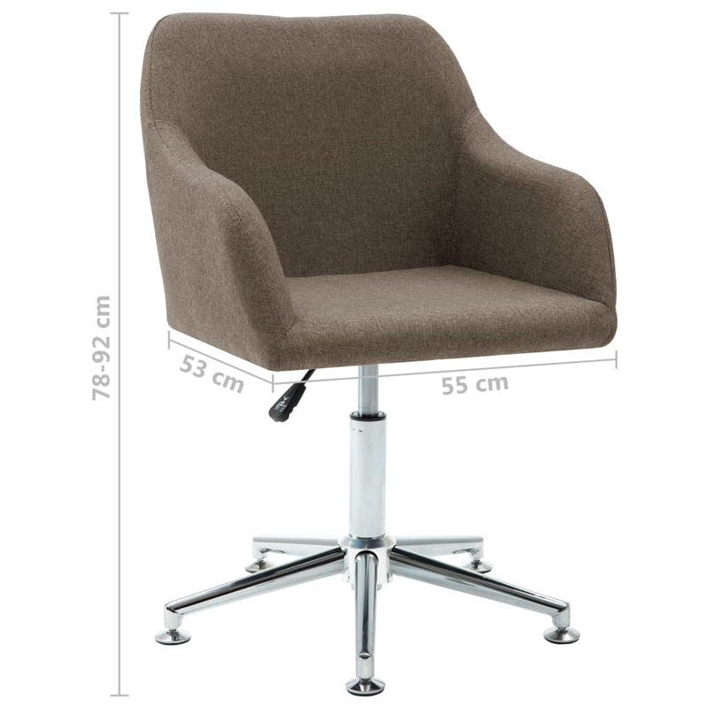 Swivel Dining Chair Taupe Fabric