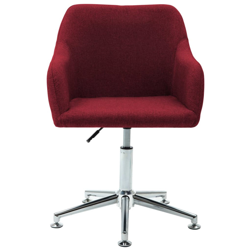 Swivel Dining Chairs 2 pcs Wine Red Fabric