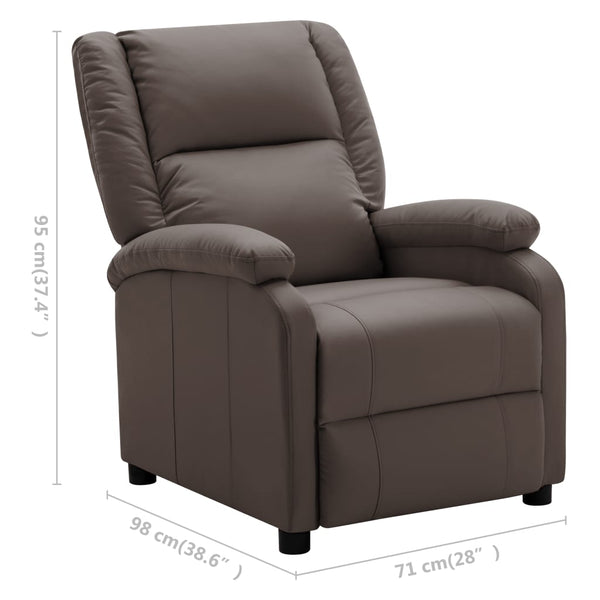 Recliner Brown Faux Leather
