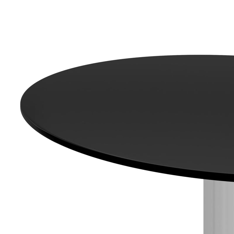 Coffee Table Black 15.7" Tempered Glass