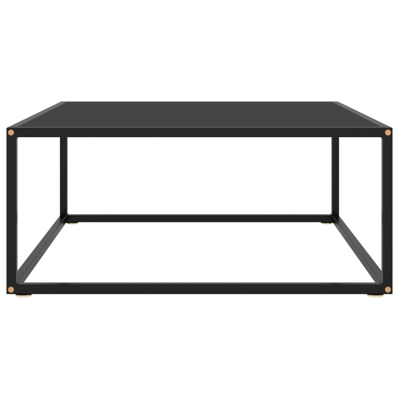 Coffee Table Black with Black Glass 31.5"x31.5"x13.8"