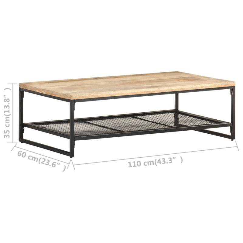 Coffee Table 43.3"x23.6"x13.8" Solid Mango Wood