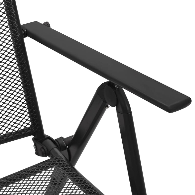 Folding Mesh Chairs 4 pcs Steel Anthracite