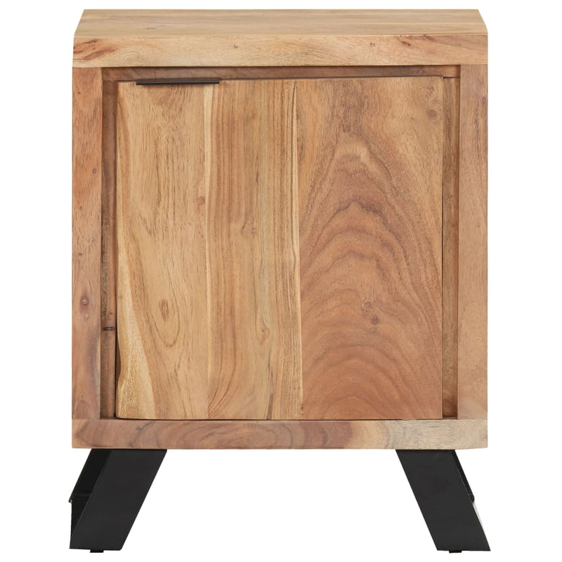 Bedside Cabinet 15.7"x11.8"x19.7" Solid Acacia Wood with Live Edges