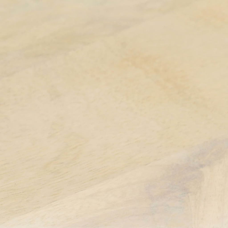 Coffee Table White 26.8"x26.8"x11.8" Solid Mango Wood