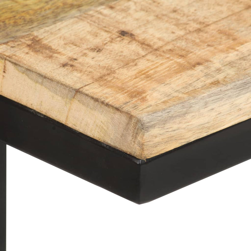 Side Tables 2 pcs 12.4"x9.6"x25.4" Rough Mango Wood