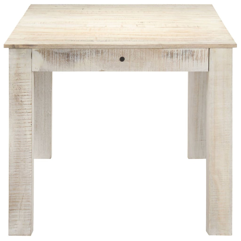 Dining Table White 70.9"x35.4"x29.9" Solid Mango Wood