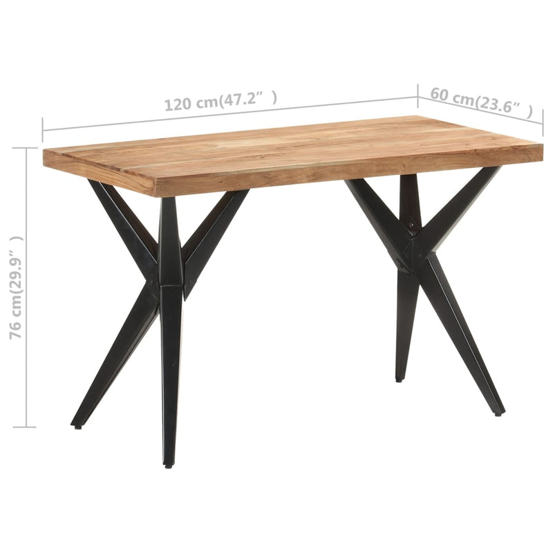 Dining Table 47.2"x23.6"x29.9" Solid Acacia Wood