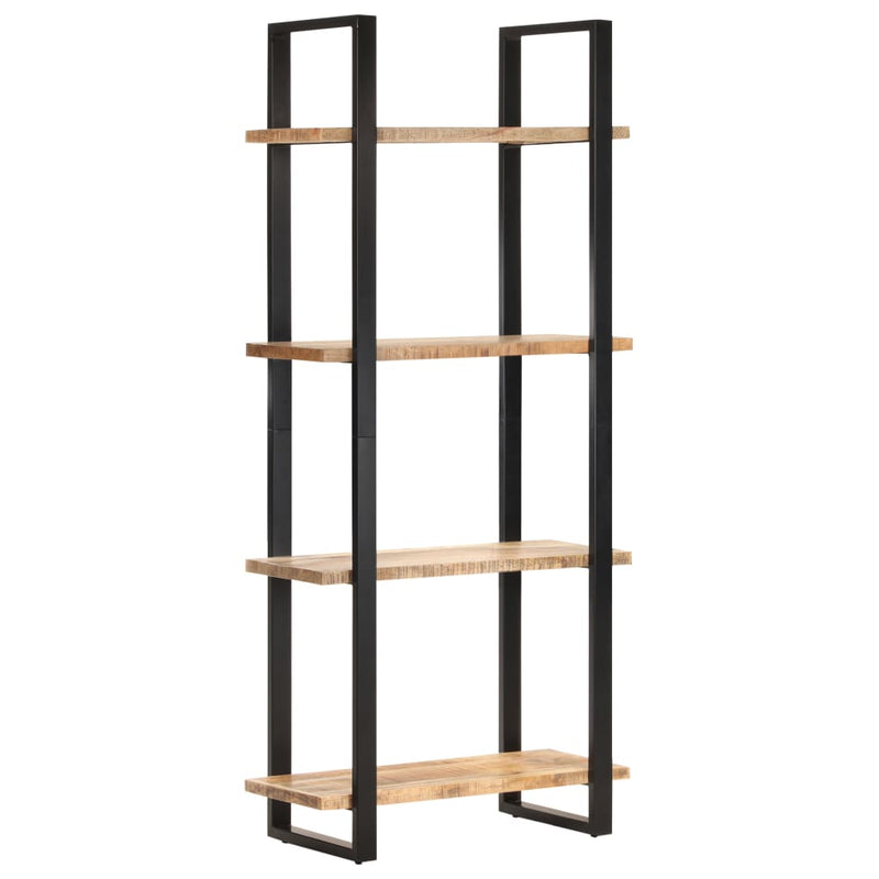 4-Tier Bookcase 31.5"x15.7"x70.9" Rough Mango Wood