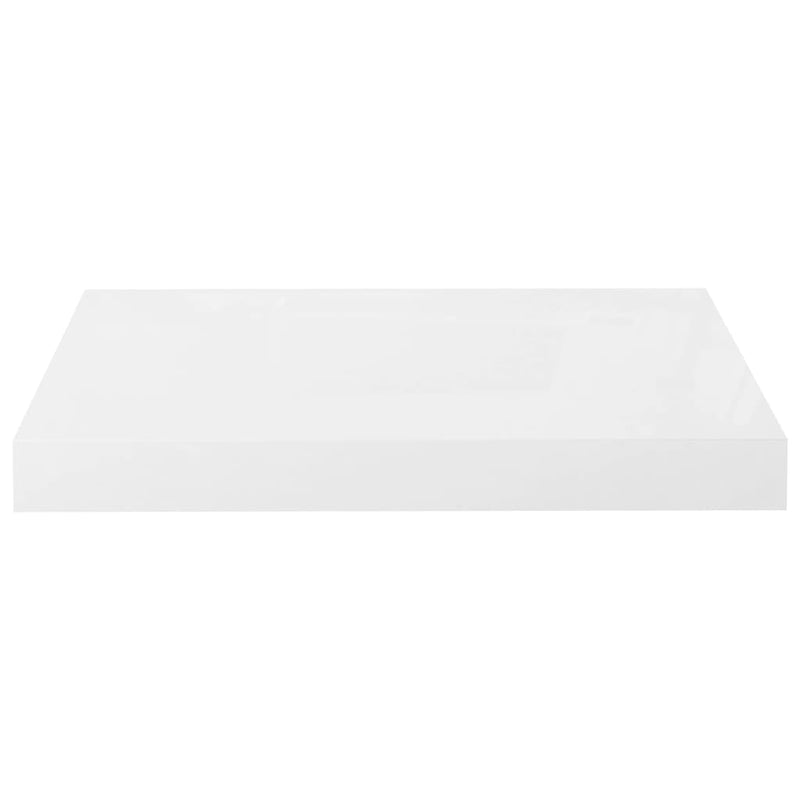 Floating Wall Shelf High Gloss White 15.7"x9.1"x1.5" MDF