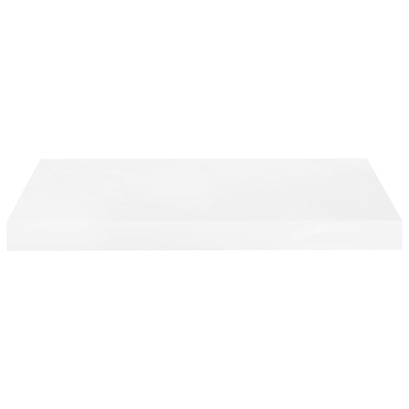 Floating Wall Shelf High Gloss White 19.7"x9.1"x1.5" MDF