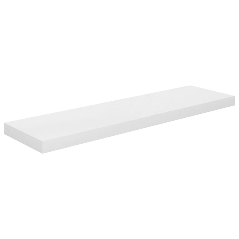 Floating Wall Shelves 4 pcs High Gloss White 35.4"x9.3"x1.5" MDF