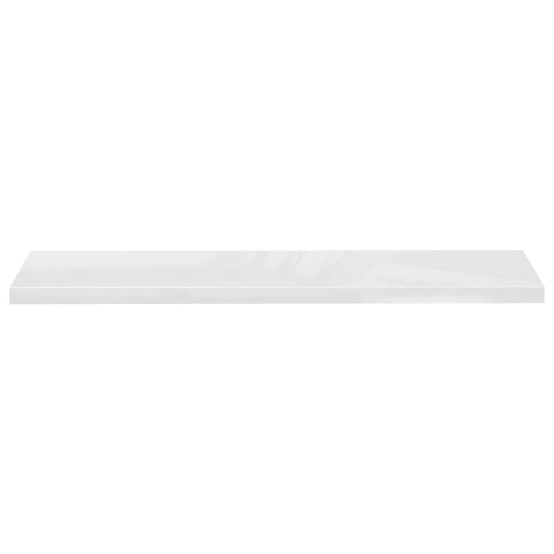 Floating Wall Shelf High Gloss White 47.2"x9.3"x1.5" MDF