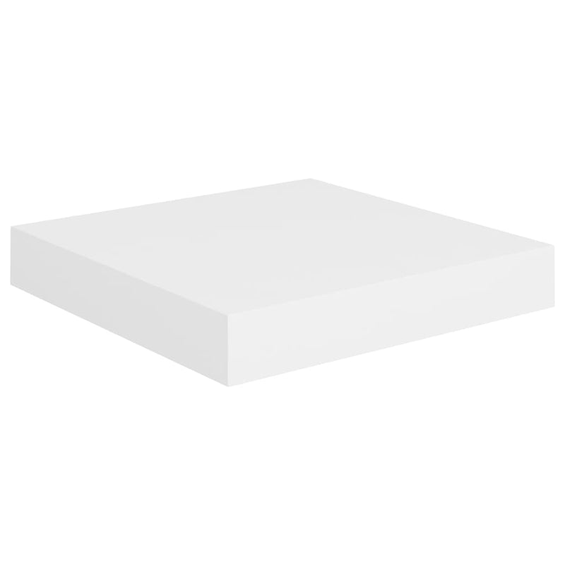 Floating Wall Shelf White 9.1"x9.3"x1.5" MDF