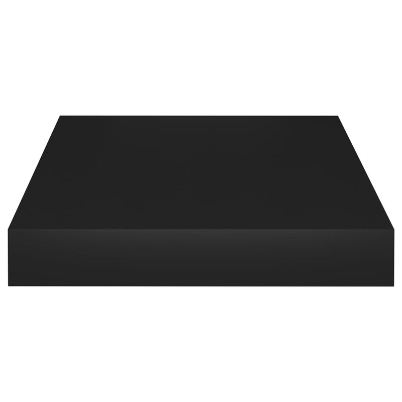 Floating Wall Shelf Black 9.1"x9.3"x1.5" MDF