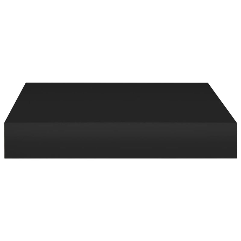 Floating Wall Shelf Black 9.1"x9.3"x1.5" MDF