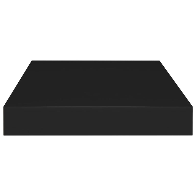 Floating Wall Shelf Black 15.7"x9.1"x1.5" MDF