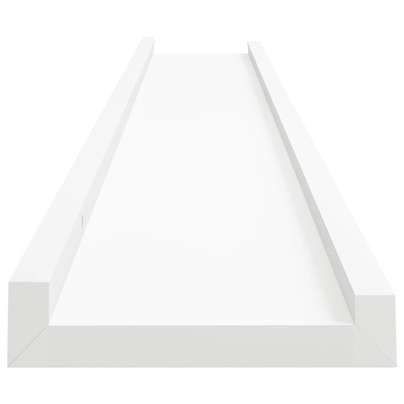Picture Frame Ledge Shelves 2 pcs White 31.5"x3.5"x1.2" MDF