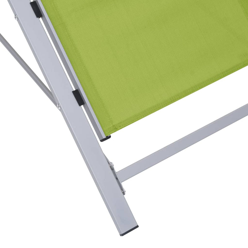 Sunlounger Textilene and Aluminum Green
