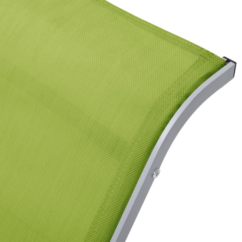 Sunlounger Textilene and Aluminum Green
