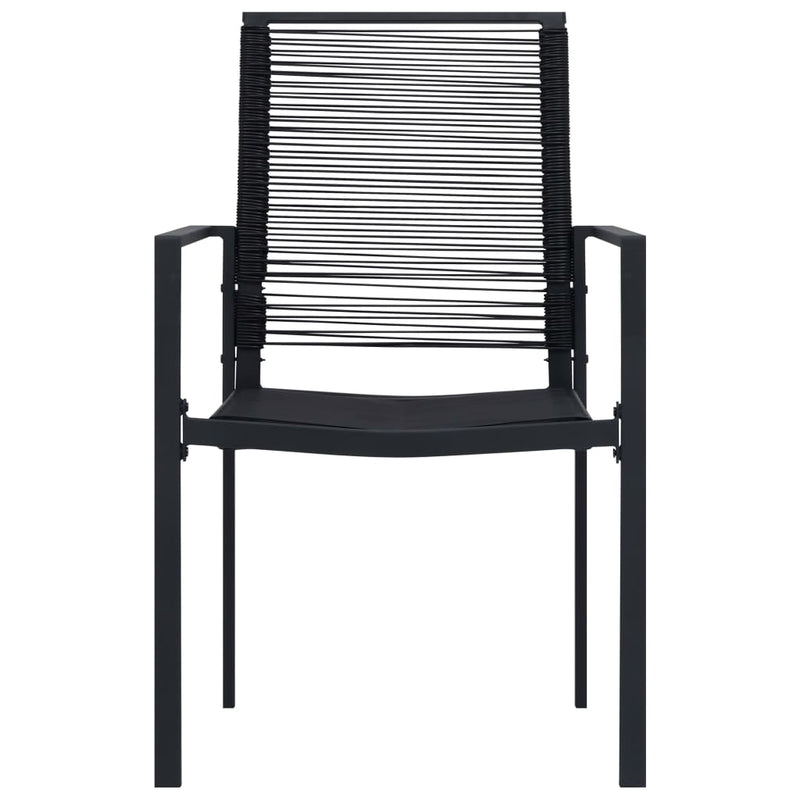 Patio Chairs 4 pcs PVC Rattan Black